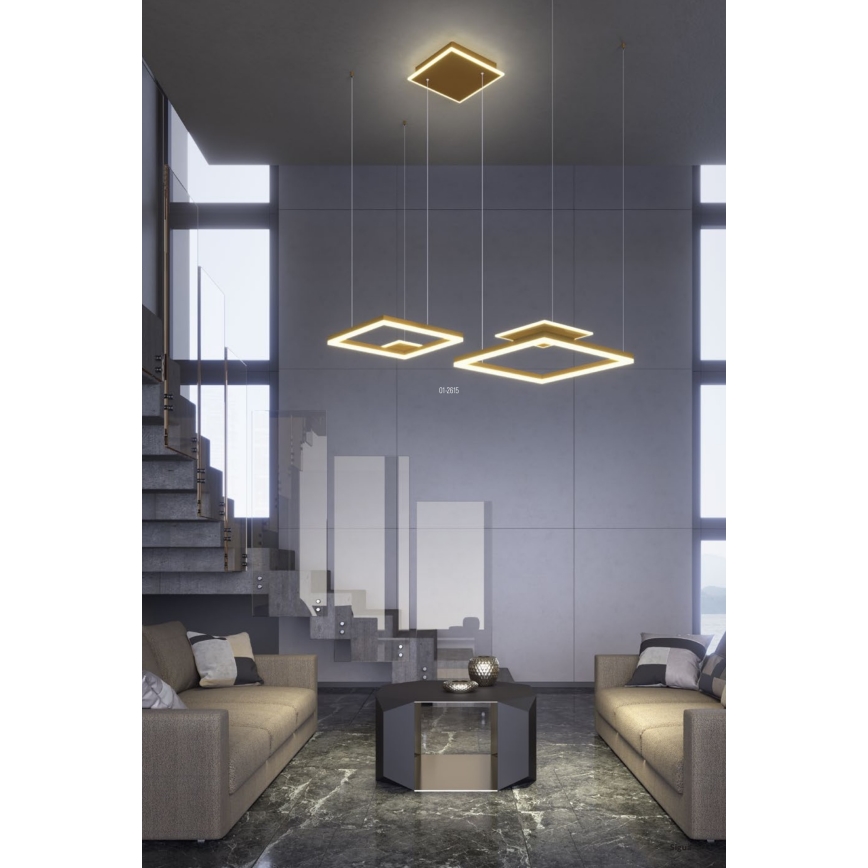 Redo 01-2615 - LED люстра з регулюванням яскравості на тросі SIGUA LED/137W/230V CRI 90 золота