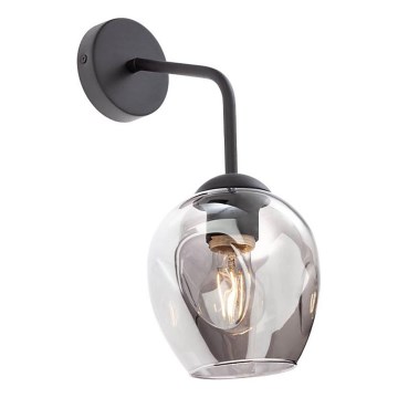 Redo 01-2618 - Настенная лампа PIERCE 1xE27/42W/230V черный/дымчатый