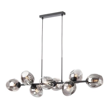Redo 01-2622 - Подвесная люстра PIERCE 8xE27/42W/230V черный/дымчатый