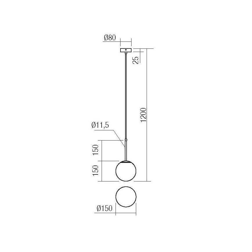 Redo 01-2623 - Подвесная люстра NIVA 1xE14/28W/230V