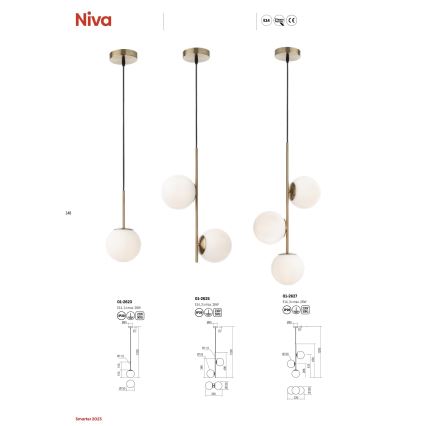Redo 01-2625 - Подвесная люстра NIVA 2xE14/28W/230V
