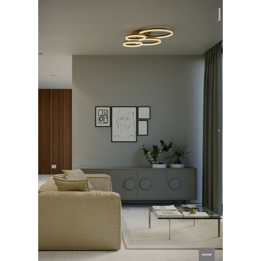 Redo 01-2632 - Светодиодный потолочный светильник CONNECT LED/90W/230V белый