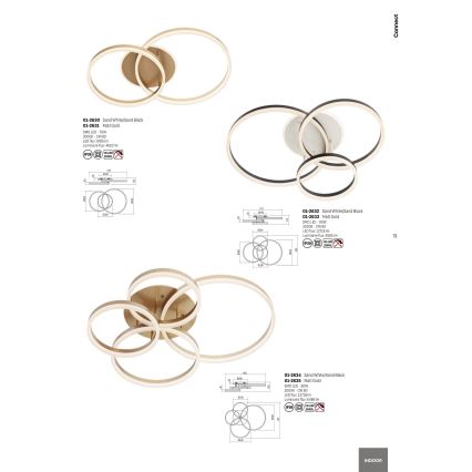 Redo 01-2632 - Светодиодный потолочный светильник CONNECT LED/90W/230V белый