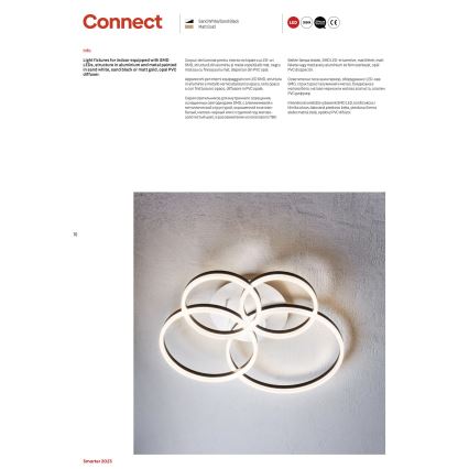 Redo 01-2632 - Светодиодный потолочный светильник CONNECT LED/90W/230V белый