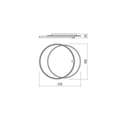 Redo 01-2660 - Стельовий LED світильник ARP LED/45W/230V чорний
