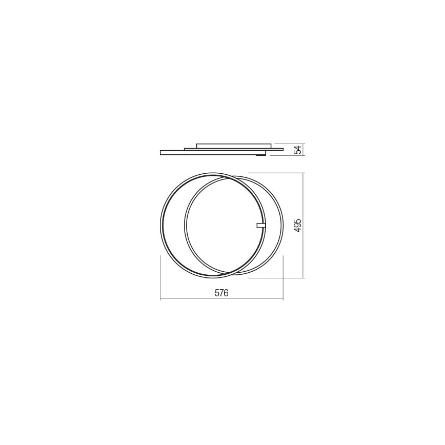 Redo 01-2660 - Стельовий LED світильник ARP LED/45W/230V чорний