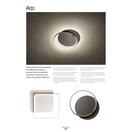 Redo 01-2660 - Светодиодный потолочный светильник ARP LED/45W/230V черный