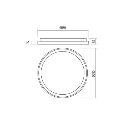 Redo 01-2670 - Светодиодный потолочный светильник с регулированием яркости ICONIC LED/50W/230V диаметр 58 см золотистый