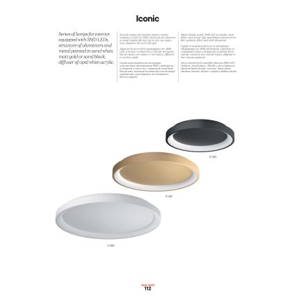 Redo 01-2672 - светодиодная диммируемая подвесная люстра ICONIC на тросе, LED/50 Вт/230 В, диаметр 58 см, белая