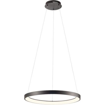 Redo 01-2674 - Світлодіодна підвісна люстра з регулюванням яскравості ICONIC LED/50W/230V діаметр 58 см чорний