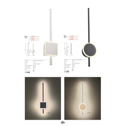 Redo 01-2696 - LED настенный светильник DIAZ LED/20 Вт/230 В CRI 90 белый