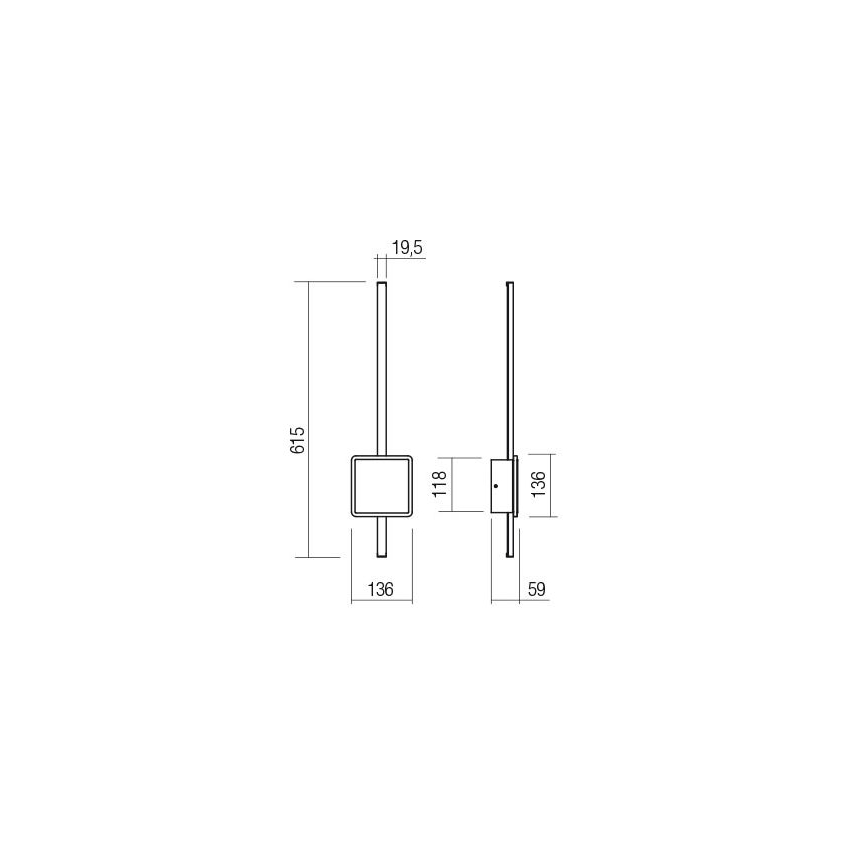 Redo 01-2696 - LED настінний світильник DIAZ LED/20W/230V CRI 90 білий