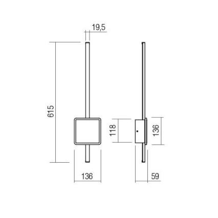 Redo 01-2697 - LED настенный светильник DIAZ LED/20W/230V CRI 90 золотой