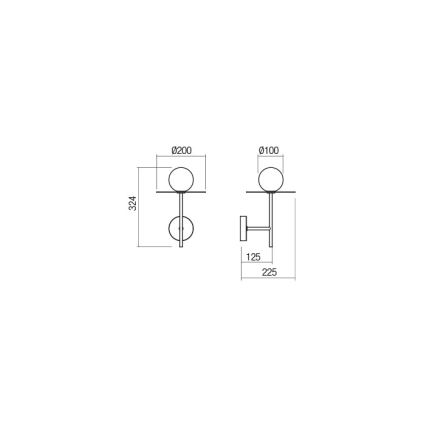 Redo 01-2725 - Настенная лампа PLATO 1xG9/10W/230V золотистый