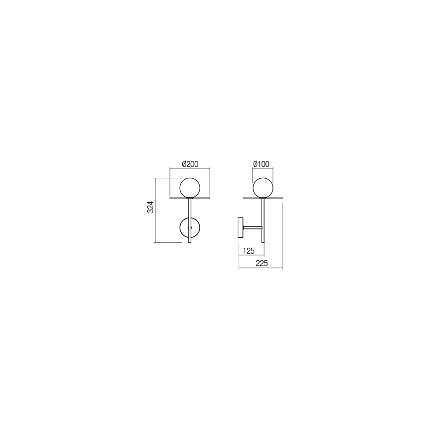 Redo 01-2725 - Настінна лампа PLATO 1xG9/10W/230V золотий