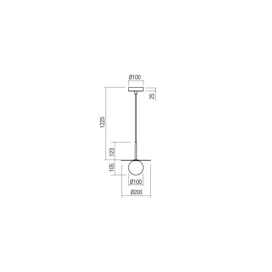 Redo 01-2728 - Подвесная люстра PLATO 1xG9/10W/230V диаметр 20 см черный