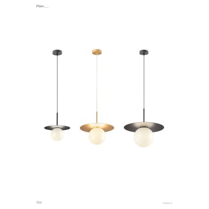 Redo 01-2728 - Подвесная люстра PLATO 1xG9/10W/230V диаметр 20 см черный