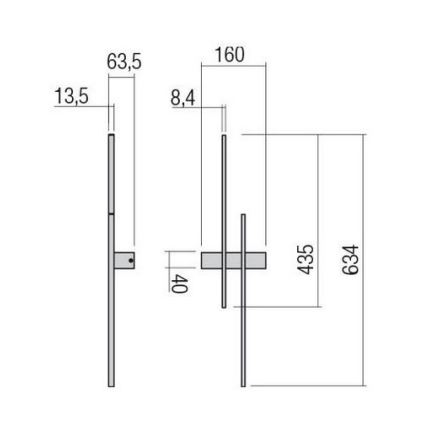 Redo 01-2746 - LED настінний світильник TANGENT LED/13W/230V CRI 90 білий