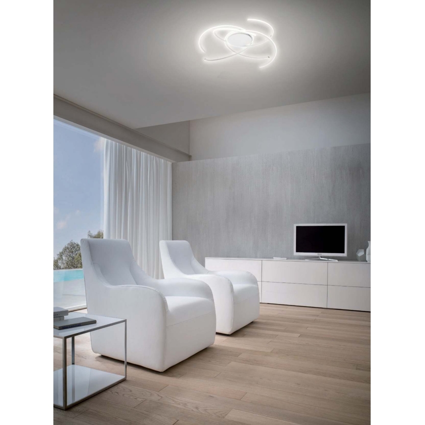 Redo 01-2748 - Светодиодный потолочный светильник с регулированием яркости ALIEN LED/75W/230V 3000K диаметр 90 см белый
