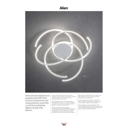 Redo 01-2748 - Светодиодный потолочный светильник с регулированием яркости ALIEN LED/75W/230V 3000K диаметр 90 см белый