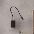 Redo 01-2755 - Світлодіодна настінна лампа WALLIE LED/3W/230V USB CRI 90 чорний