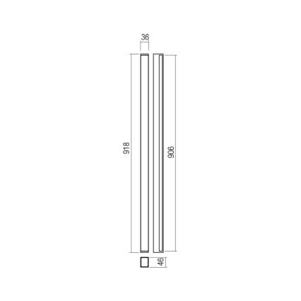 Redo 01-2764 - Настенный светильник PLOT LED/31W/230V 90 cm белый