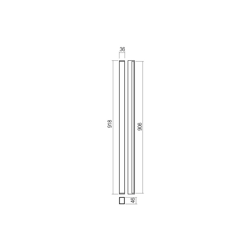 Redo 01-2764 - Настенный светильник PLOT LED/31W/230V 90 cm белый
