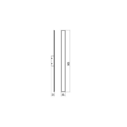 Redo 01-2769 - Светодиодный настенный светильник WAPI LED/23W/230V 90,5 см черный