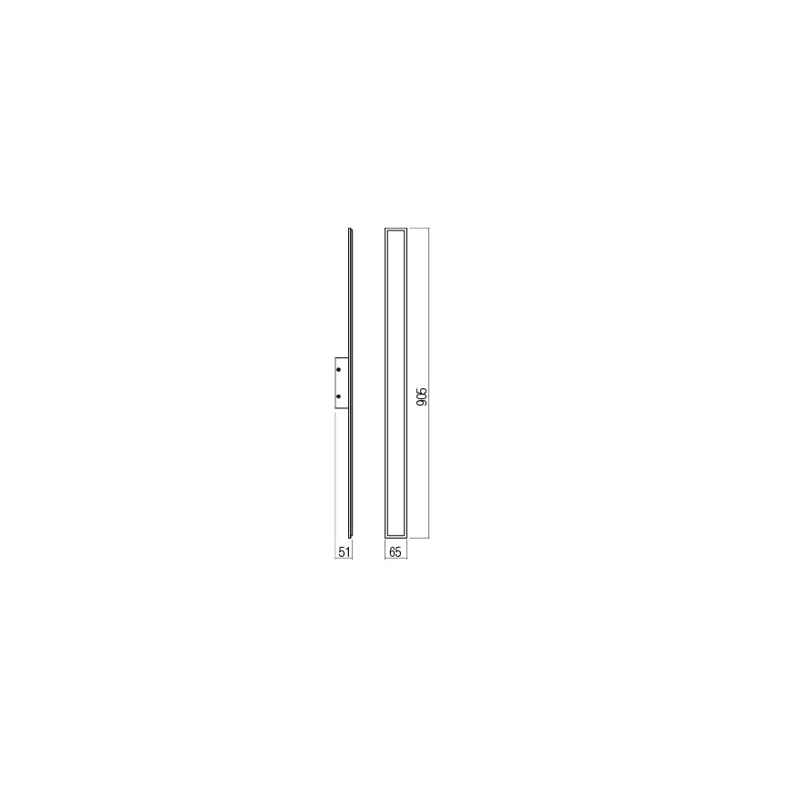 Redo 01-2769 - Светодиодный настенный светильник WAPI LED/23W/230V 90,5 см черный