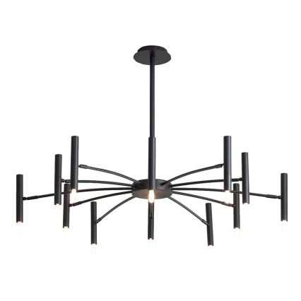 Redo 01-2775 - Люстра на штанзі RAYEN 12xG9/10W/230V чорний