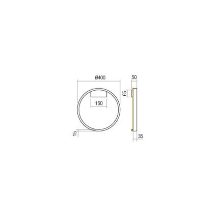 Redo 01-2817 - Светодиодный настенный светильник с регулированием яркости FEBE LED/24W/230V золотистый