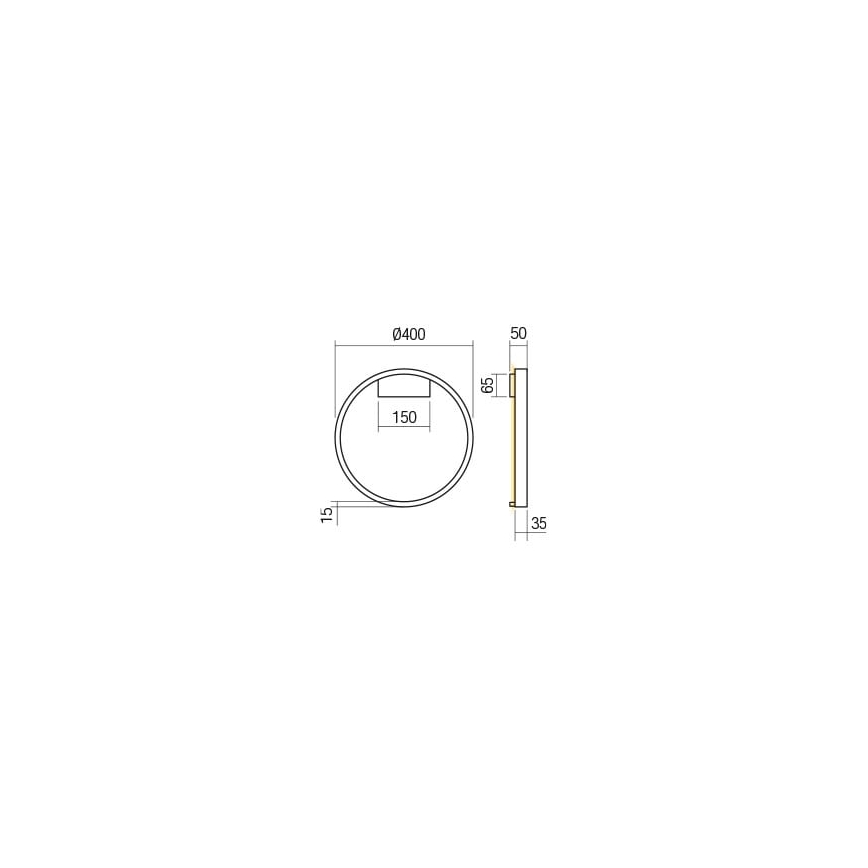 Redo 01-2817 - Светодиодный настенный светильник с регулированием яркости FEBE LED/24W/230V золотистый