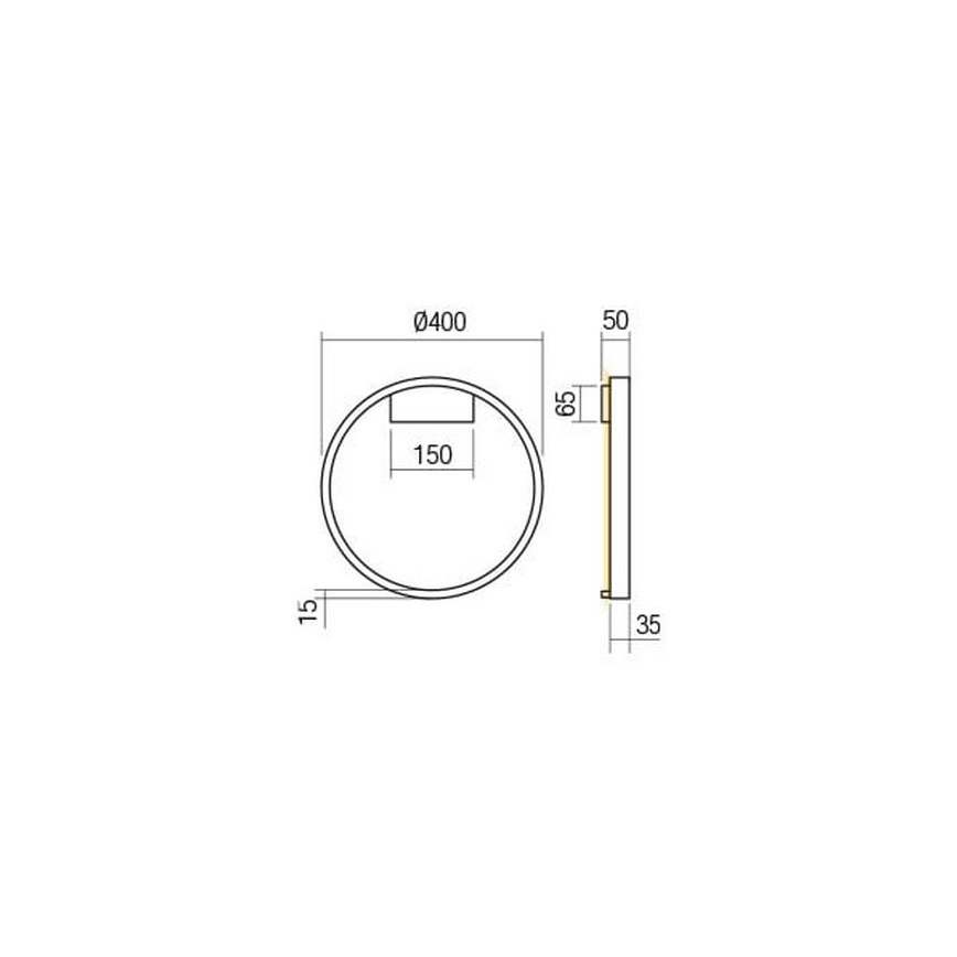 Redo 01-2819 - Светодиодный настенный светильник с регулированием яркости FEBE LED/24W/230V черный