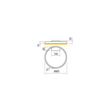 Redo 01-2835 - Светодиодный настенный светильник с регулированием яркости FEBE LED/24W/230V золотистый