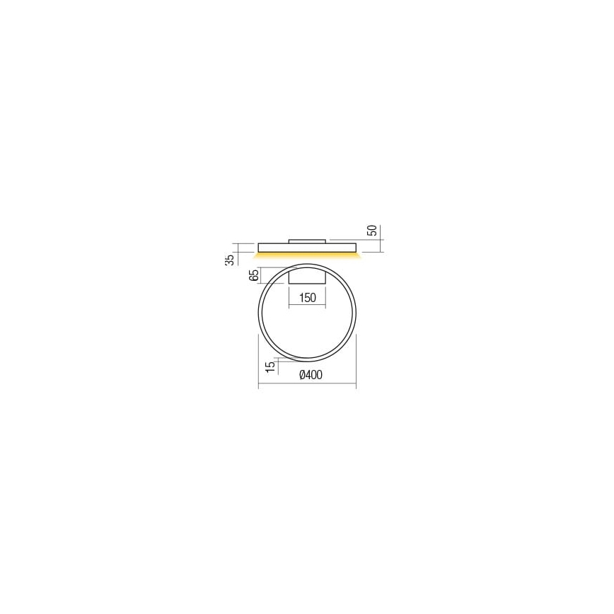Redo 01-2835 - Светодиодный настенный светильник с регулированием яркости FEBE LED/24W/230V золотистый