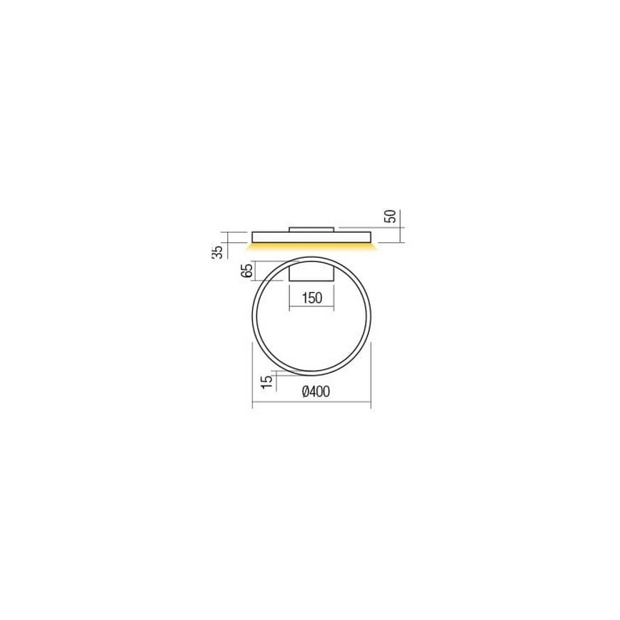 Redo 01-2837 - Светодиодный настенный светильник с регулированием яркости FEBE LED/24W/230V черный