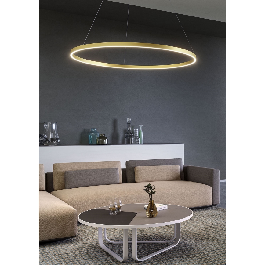 Redo 01-2889 - Світлодіодна підвісна люстра з регулюванням яскравості FEBE LED/62W/230V золотий