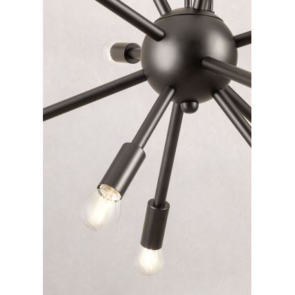 Redo 01-2934 - Люстра на тросі STELLAR 12xE14/25W/230V чорна