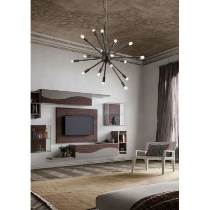 Redo 01-2934 - Подвесная люстра на тросе STELLAR 12xE14/25W/230V черная