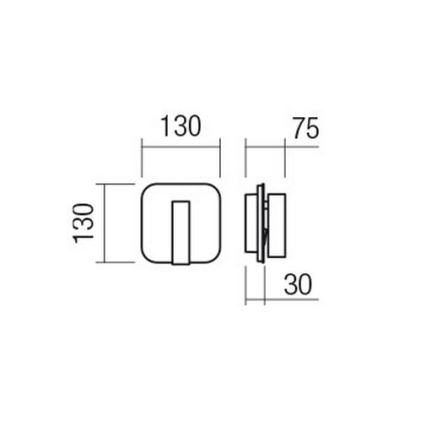 Redo 01-2978 - LED настенный светильник QUDA LED/6W/230V + LED/3W 3000K CRI 90 матовый хром