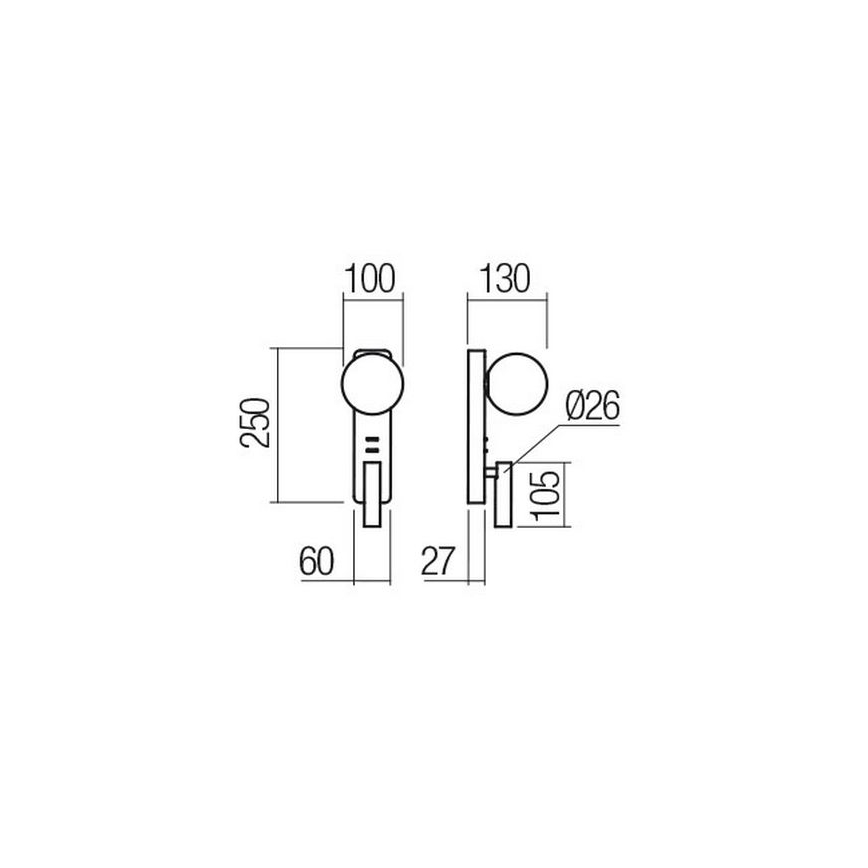 Redo 01-2993 - LED Настенный светильник OASIS LED/3W/230V + 1xG9/10W USB CRI 90 глянцевый хром