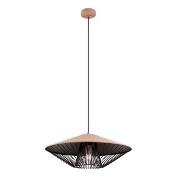 Redo 01-3009 - Подвесной светильник на шнуре GRILL 1xE27/42W/230V диаметр 49,5 см черный/коричневый