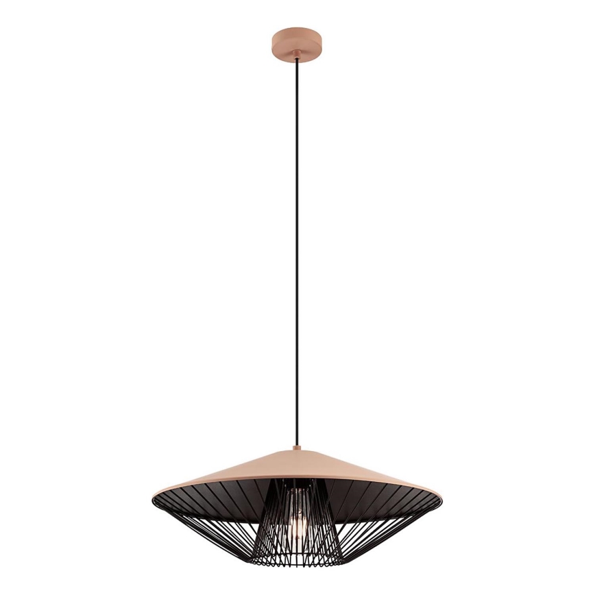 Redo 01-3009 - Подвесной светильник на шнуре GRILL 1xE27/42W/230V диаметр 49,5 см черный/коричневый