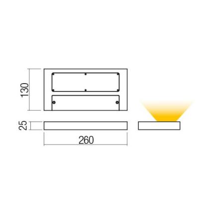 Redo 01-3016 - Настінний світильник LAMINA 2xLED/15W/230V CRI 90 чорний