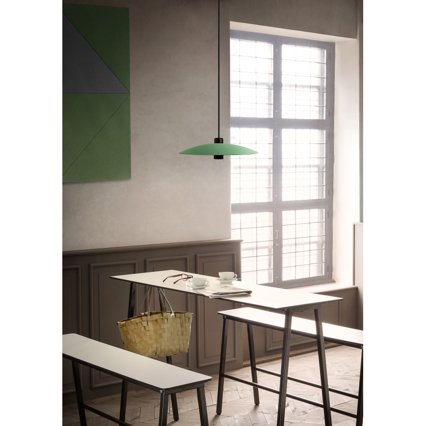 Redo 01-3019 - Светодиодная люстра на тросе LARS LED/14W/230V + LED/10W pr. 60 cm CRI 90 зелёная
