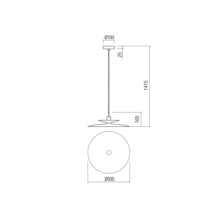 Redo 01-3048 - Підвісна люстра на шнурі GUNNAR 1xE27/42W/230V діам. 50 см біла