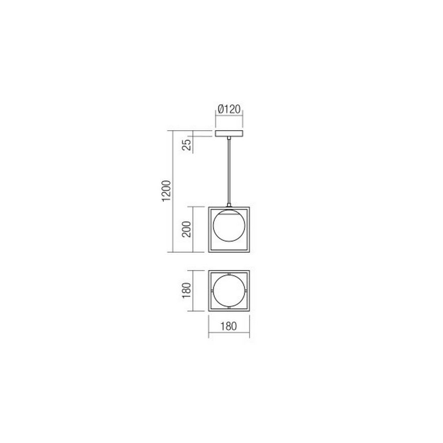 Redo 01-3056 - Подвесная люстра ZODIAC 1xE14/28W/230V