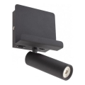 Redo 01-3084 - Світлодіодний настінний точковий світильник PANEL LED/3,5W/230V USB чорний