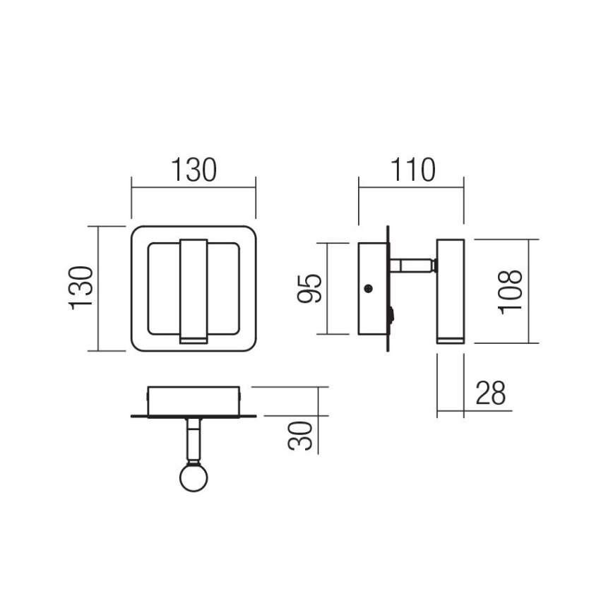 Redo 01-3091 - Светодиодный настенный точечный светильник CLOSER LED/6W/230V белый