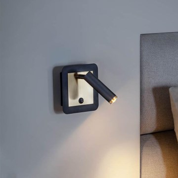 Redo 01-3092 - Светодиодный настенный точечный светильник CLOSER LED/6W/230V черный